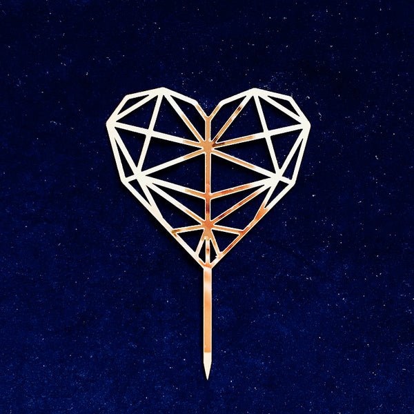 Happy Birthday Bear Heart Love Acrylic Cake Topper Decoration Black Gold Silver Pink