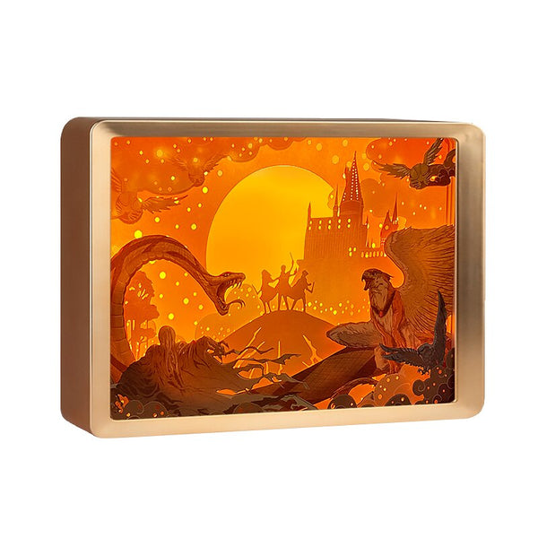 Harry Potter Hogwarts Castle LED Picture Frame Paper Shadow Light Box Lamp