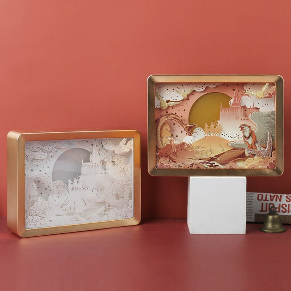 Harry Potter Hogwarts Castle LED Picture Frame Paper Shadow Light Box Lamp