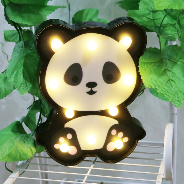 Cute Animal Lion Panda Raccoon Decorative Light Lamp Cartoon Children Nursery