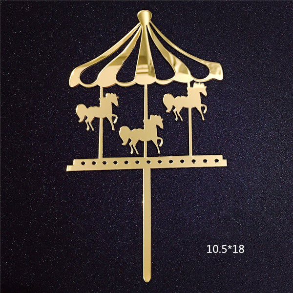 Happy Birthday Bear Heart Love Acrylic Cake Topper Decoration Black Gold Silver Pink