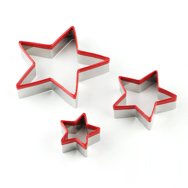 3 Pce Christmas Tree Gingerbread Snowman Man Cookie Biscuit Cutter Mold