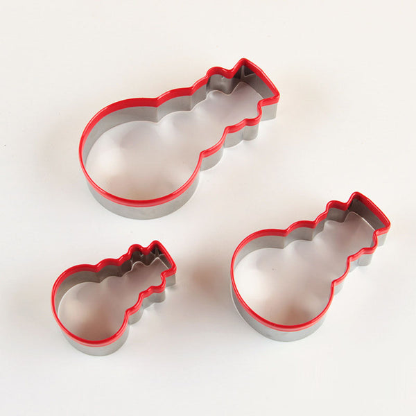3 Pce Christmas Tree Gingerbread Snowman Man Cookie Biscuit Cutter Mold