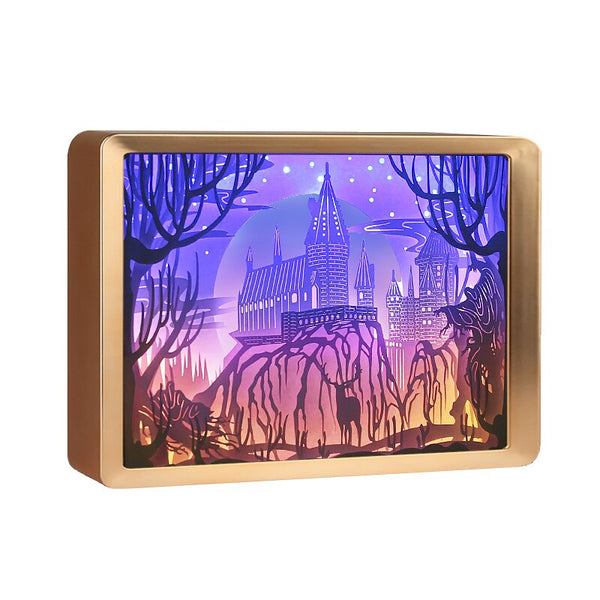 Harry Potter Hogwarts Castle LED Picture Frame Paper Shadow Light Box Lamp