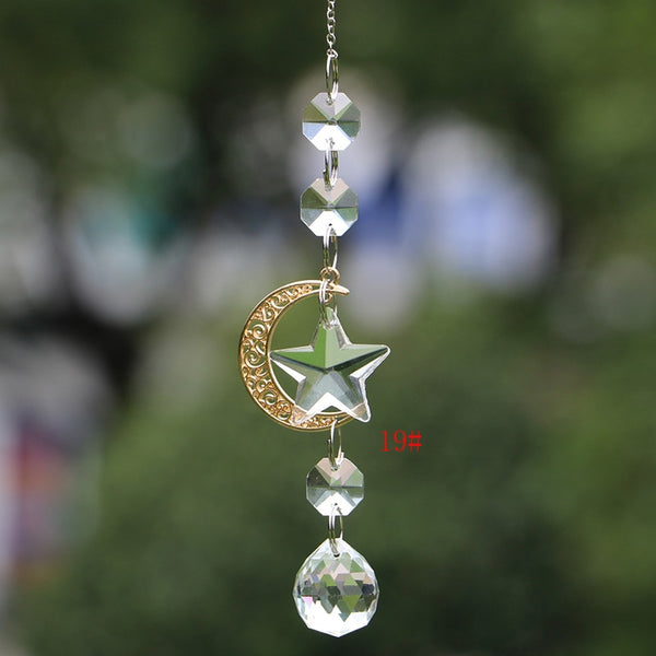 1pce Crystal Suncatcher Ball Prism Handmade Rainbow Maker Hanging Drop Pendant Decor