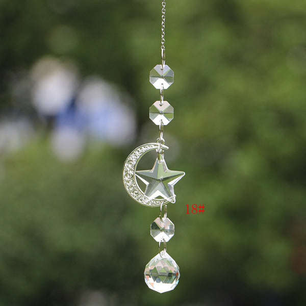 1pce Crystal Suncatcher Ball Prism Handmade Rainbow Maker Hanging Drop Pendant Decor
