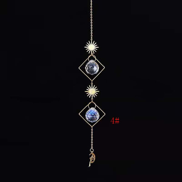 1pce Crystal Suncatcher Ball Prism Handmade Rainbow Maker Hanging Drop Pendant Decor