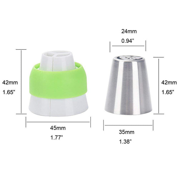 14 Pce Russian Piping Icing Fondant Pastry Nozzles Tips Flower Leaf Bag Cake Decorating