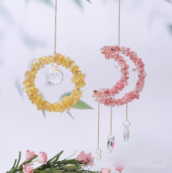 Moon Sun Crystal Suncatcher Window Ornament