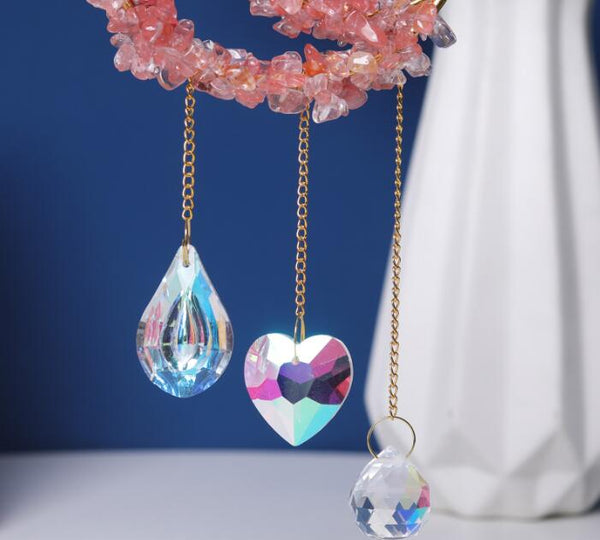 Moon Sun Crystal Suncatcher Window Ornament