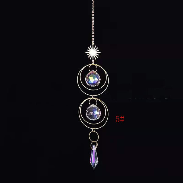 1pce Crystal Suncatcher Ball Prism Handmade Rainbow Maker Hanging Drop Pendant Decor