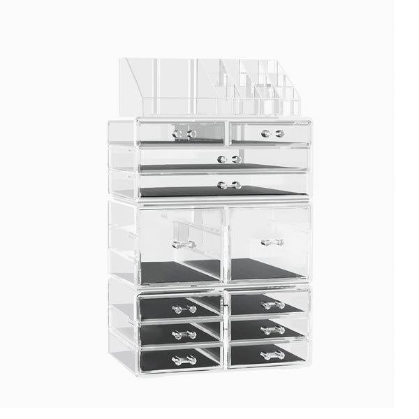 Embellir Makeup Case Cosmetic Organiser Storage Box Holder 12 Drawers