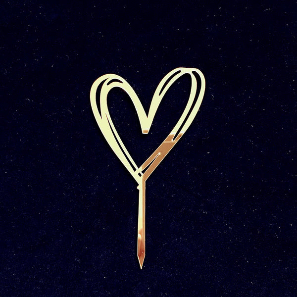 Happy Birthday Bear Heart Love Acrylic Cake Topper Decoration Black Gold Silver Pink