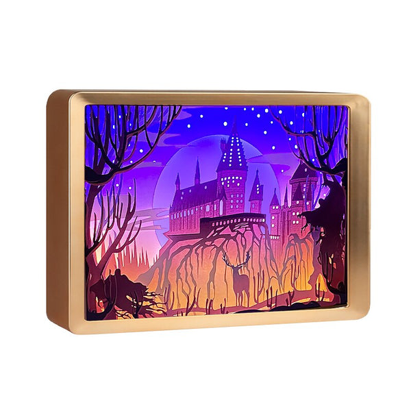 Harry Potter Hogwarts Castle LED Picture Frame Paper Shadow Light Box Lamp