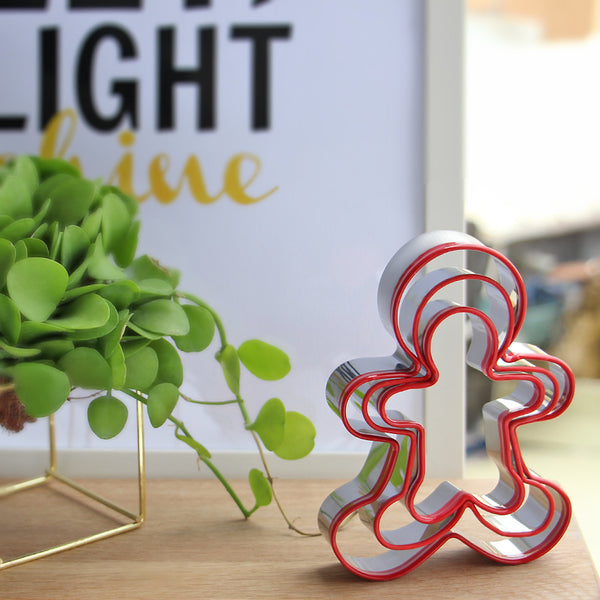 3 Pce Christmas Tree Gingerbread Snowman Man Cookie Biscuit Cutter Mold