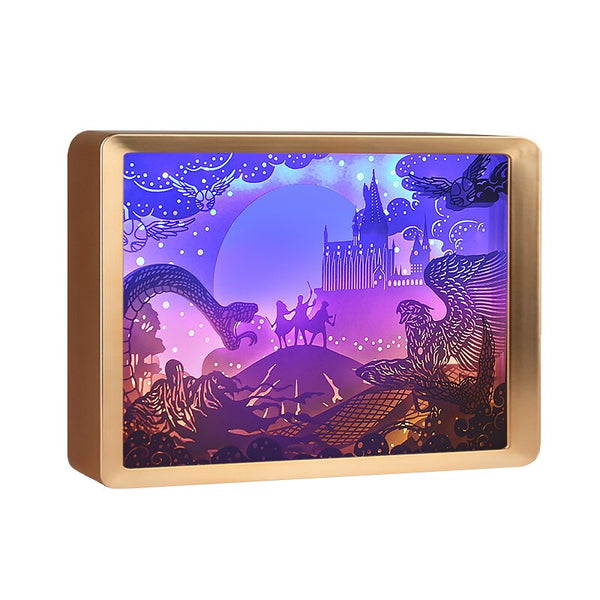Harry Potter Hogwarts Castle LED Picture Frame Paper Shadow Light Box Lamp