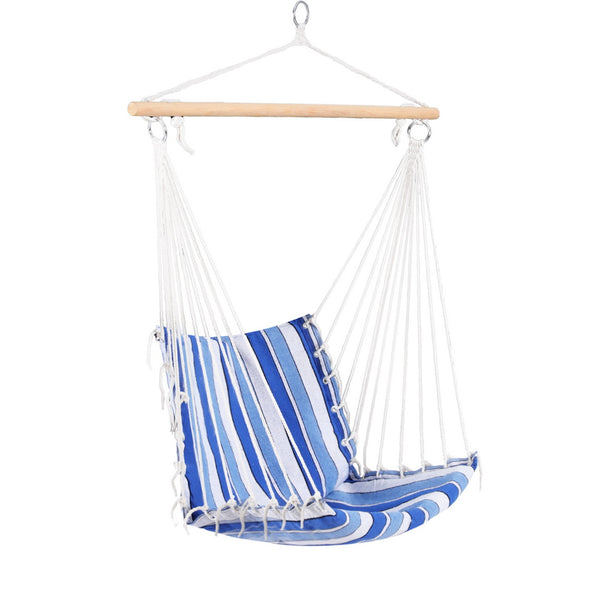 Gardeon Hammock Chair Swing Indoor Outdoor Blue