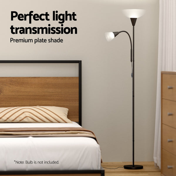 Artiss Floor Lamp Light Mother and Child Modern Living Room Office Reading Black