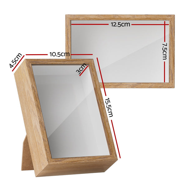 Artiss 3 Pce Photo Picture Collage Frame Set 3D Brown