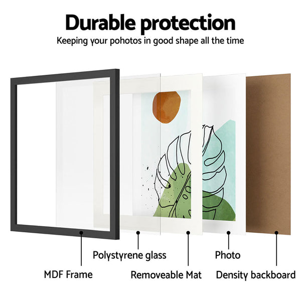 Artiss 2 Piece Photo Picture Collage Frame Set Black 16 x 16in