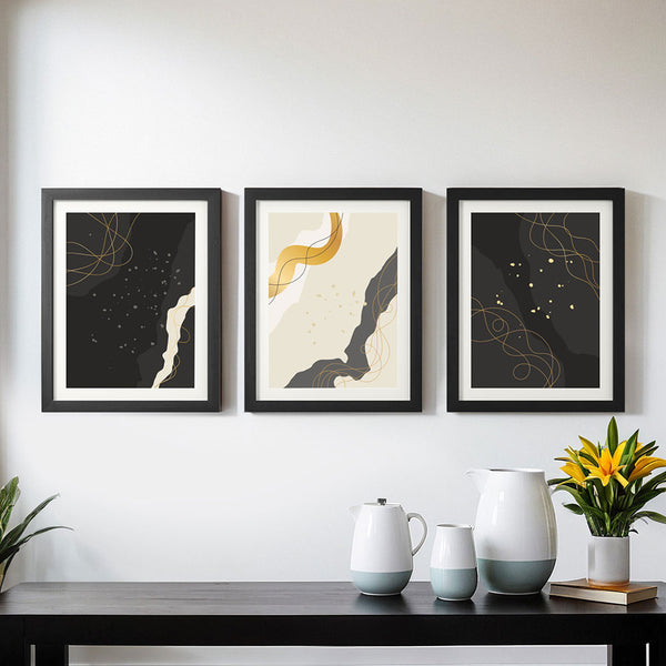 Artiss 3 Piece Photo Picture Collage Frame Set Black Fits 10 x 14in Prints