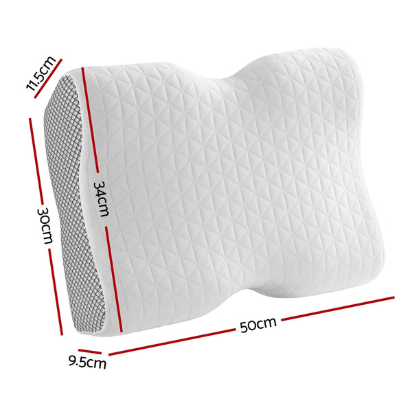 Giselle Bedding Memory Foam Contour Neck Pillow