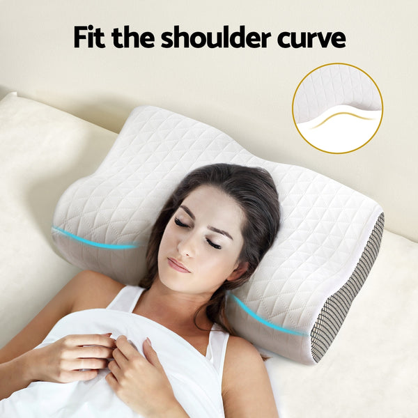 Giselle Bedding Memory Foam Contour Neck Pillow