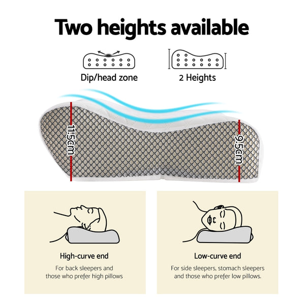 Giselle Bedding Memory Foam Contour Neck Pillow