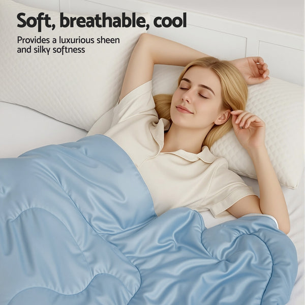 Giselle 200gsm Tencel Lightweight Summer Quilt Comforter Doona Blanket Queen