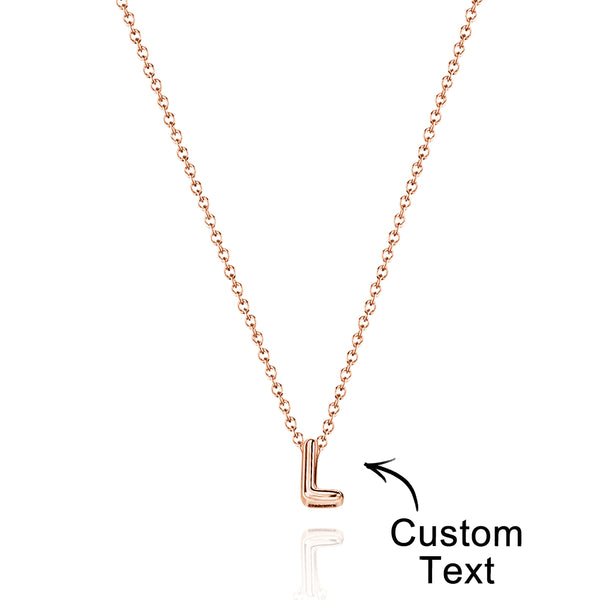 Custom Name 3D Bubble Balloon Letters Necklace Fantastic Gift