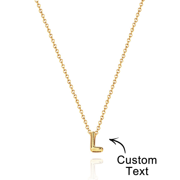 Custom Name 3D Bubble Balloon Letters Necklace Fantastic Gift