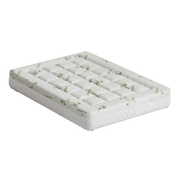 Giselle Bedding Microfibre Mattress Topper Pillowtop Bamboo 7.5cm Double