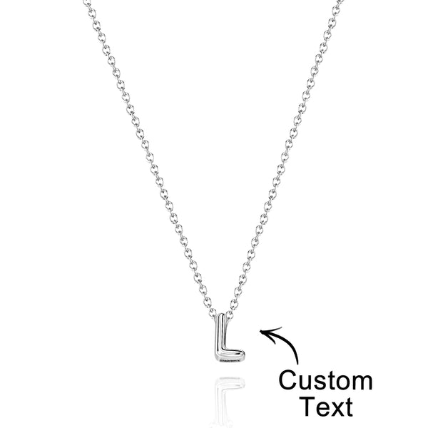 Custom Name 3D Bubble Balloon Letters Necklace Fantastic Gift