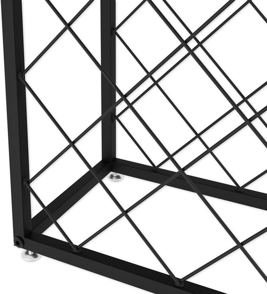 Freestanding Metal Wine Rack Storage Organiser 25 Bottles