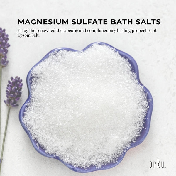 Orku 100g Epsom Salt - Magnesium Sulphate Bath Salts For Skin Body Sulfate