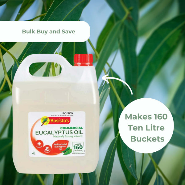 Bosisto's Commercial Eucalyptus Oil Cleaner Natural Floor Kitchen Bathroom 4L
