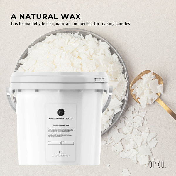 Orku Golden 464 Soy Wax Flakes Pure Natural DIY Candle Melts Chips 2kg