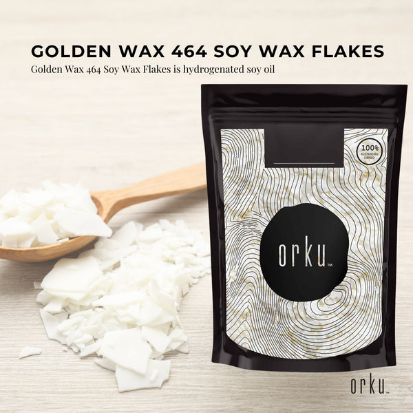 Orku Golden 464 Soy Wax Flakes Pure Natural DIY Candle Melts Chips 400g
