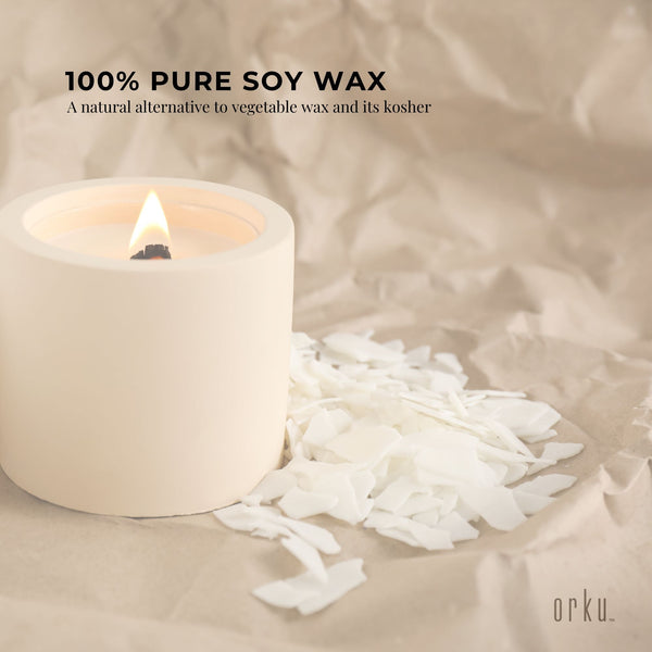 Orku Golden 464 Soy Wax Flakes 100% Pure Natural DIY Candle Melts Chips 2kg