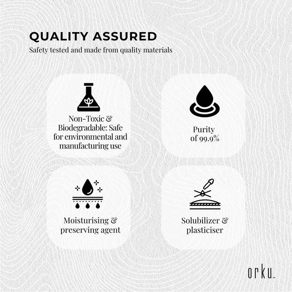 Orku 250ml Glycerine 99.9% Pure USP Food + Cosmetic Grade – Vegetable Glycerol