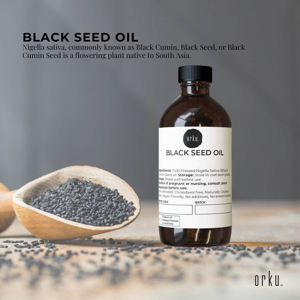 Orku Pure Ethiopian Black Seed Nigella Sativa Cumin Oil Cold Pressed 100ml