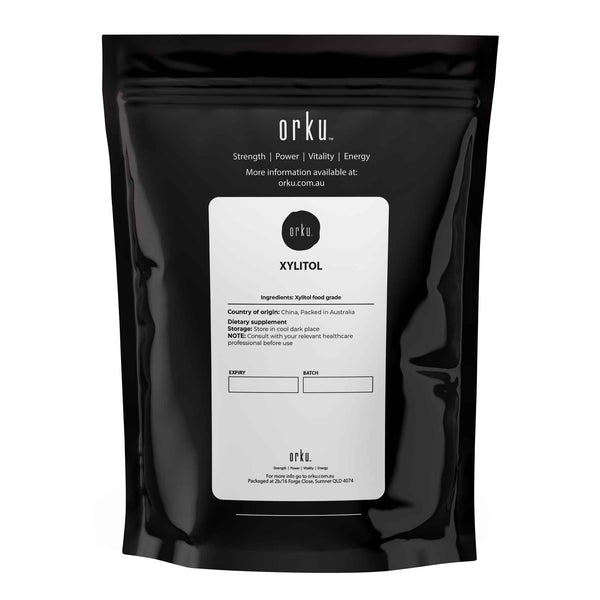 Orku Xylitol Crystal Powder USP FCC Natural Sweetener Sugar Substitute Corn 1kg