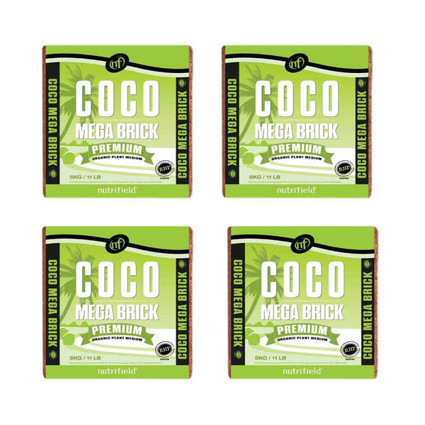 Nutrifield 4 x 5Kg Coco Brick Premium Coir Peat Organic Plant Growth Medium