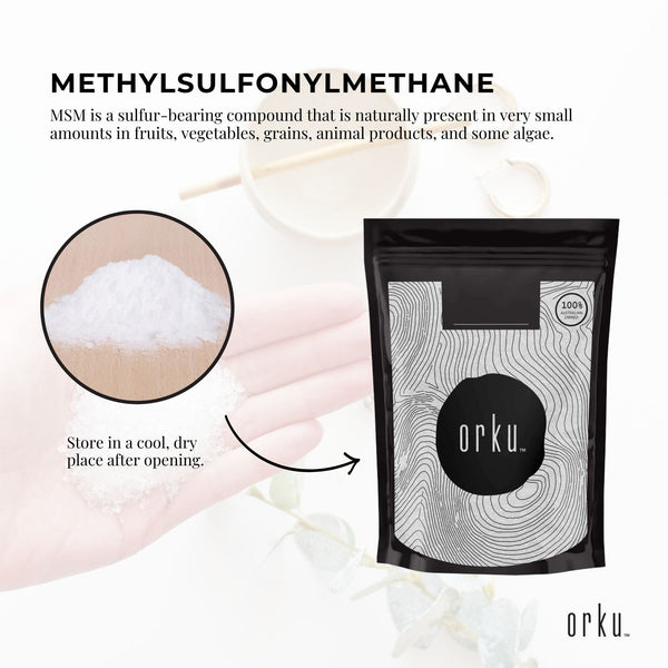 Orku MSM Methylsulfonyl Methane Dimethyl Sulfone Powder Crystals 1kg