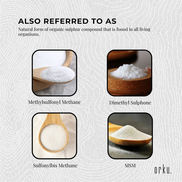 Orku MSM Methylsulfonyl Methane Dimethyl Sulfone Powder Crystals 1kg