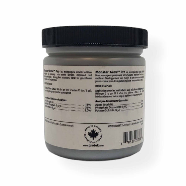 Grotek Monster Grow Pro Hydroponic Fertiliser Fertilizer Growth Optimiser 130g
