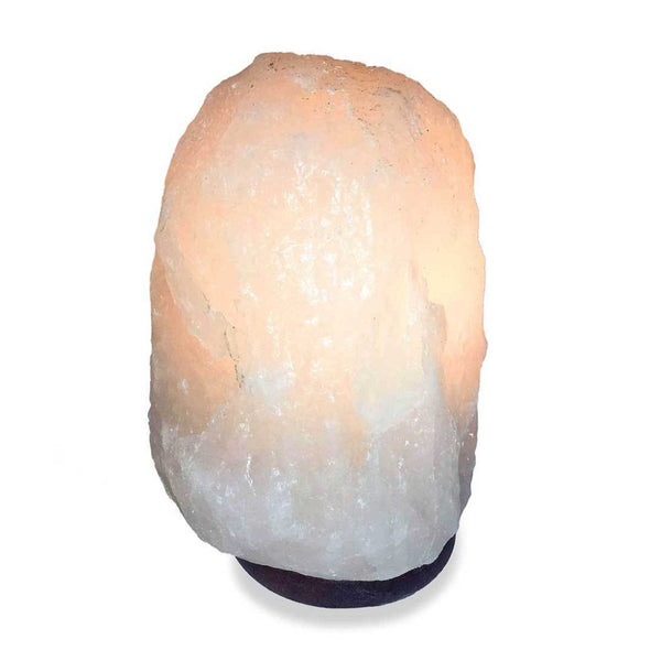 Himalayan White Salt Lamp Carved Rock Crystal Light 2-3kg 12V 12W