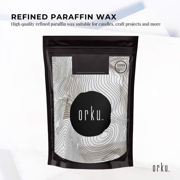 Orku Paraffin Wax Blocks Refined Hard Unscented Chunk Candle Soap Making 1kg