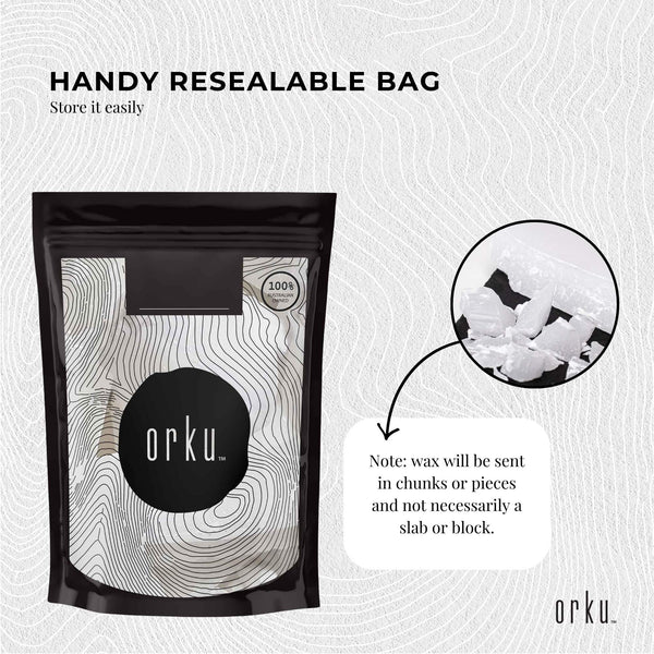 Orku Paraffin Wax Blocks Refined Hard Unscented Chunk Candle Soap Making 1kg