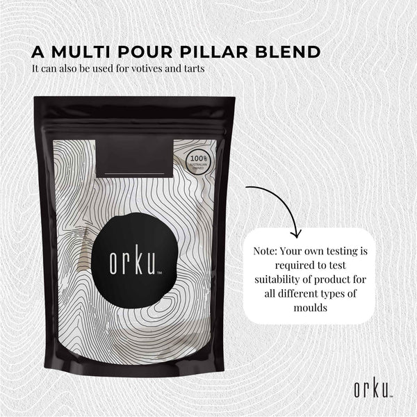 Orku Paraffin Wax Blocks Refined Hard Unscented Chunk Candle Soap Making 1kg